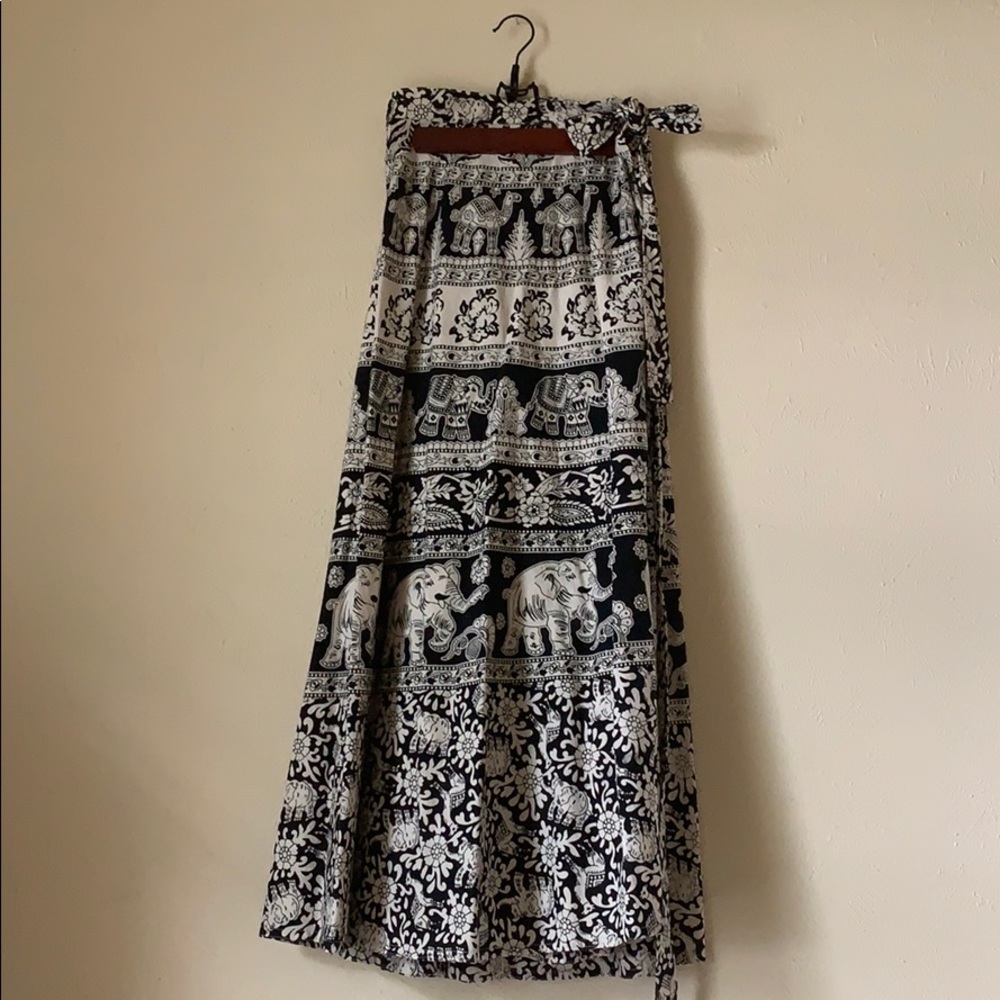Boho Indian wrap skirt